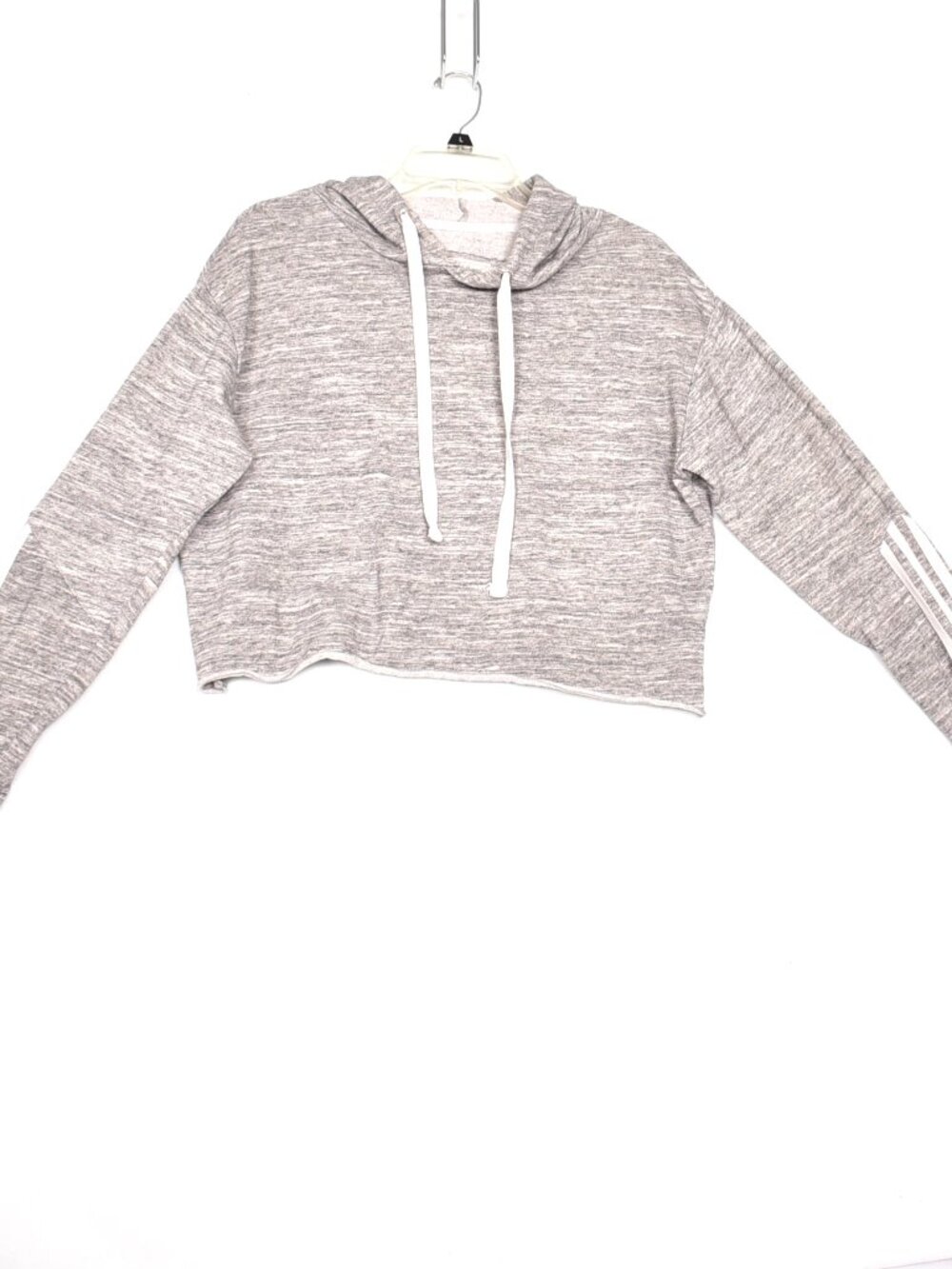 Reflex Life Is Out There Pullover Crop Hoodie Sweatshirt Grey Women's Size L